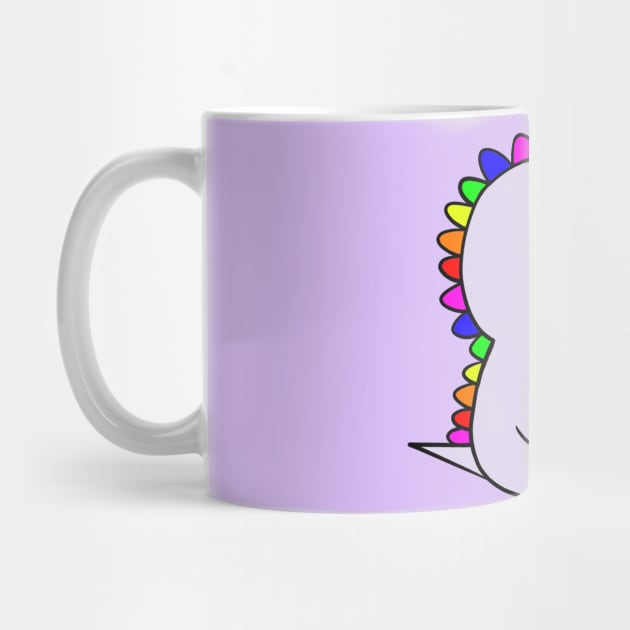 Cute Rainbow Baby Dinosaur for Dino Fans by Lobinha